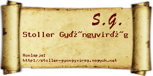 Stoller Gyöngyvirág névjegykártya